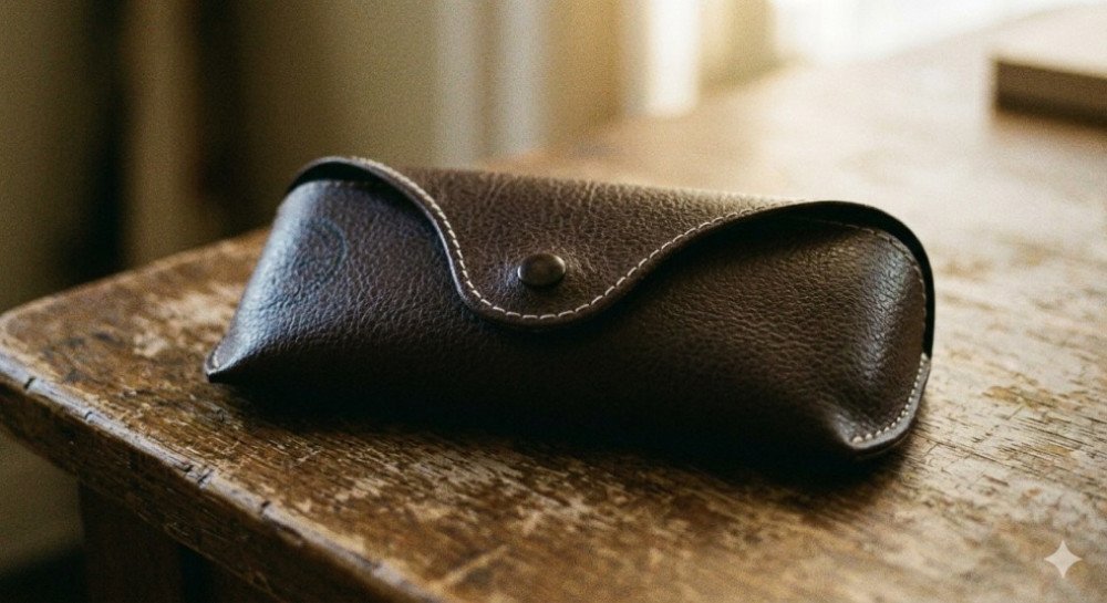Vintage Leather Eyewear Pouch Classic Protective Case