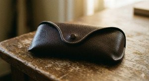 Vintage Leather Eyewear Pouch Classic Protective Case