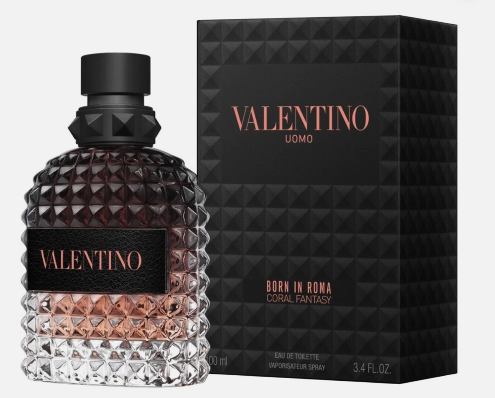 VALENTINO (coral fantasy) UOMO BORN IN ROMA (EDT) SPRAY 3.4 Oz / 100 ml