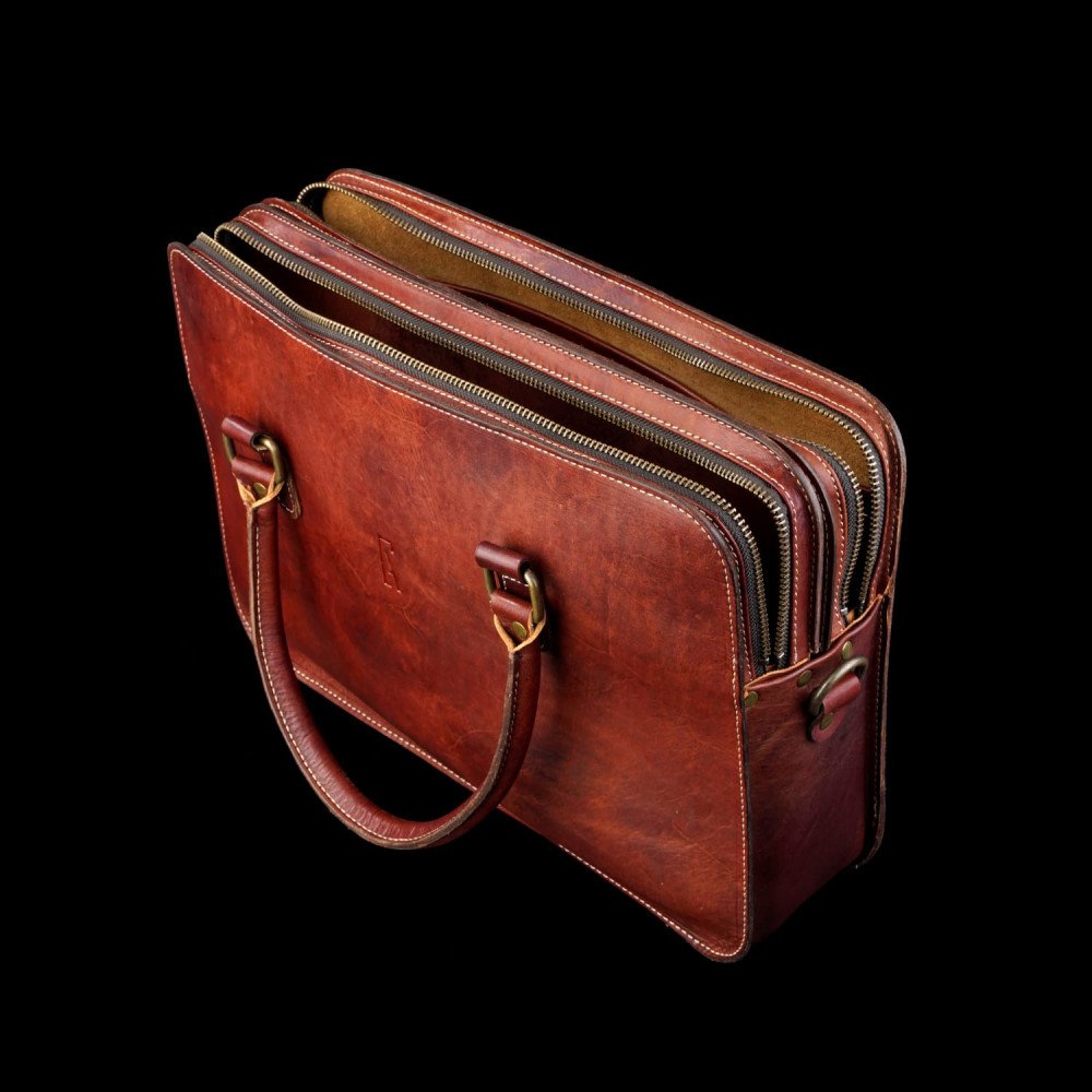 Leather Briefcase – RAIL (brown)