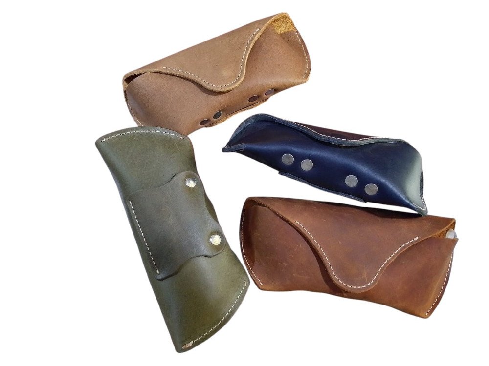 Vintage Leather Eyewear Pouch Classic Protective Case