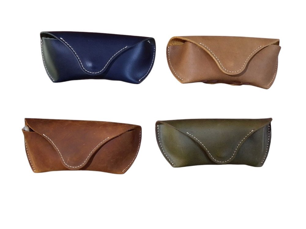 Vintage Leather Eyewear Pouch Classic Protective Case